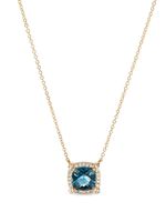 David Yurman collier Petite Châtelaine en or 18ct serti de topaze et de diamants - Bleu - thumbnail