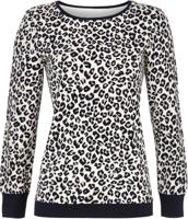 Nachtblauw panterprint pyjamashirt Ringella