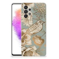 TPU Case voor Samsung Galaxy A73 5G Vintage Bird Flowers