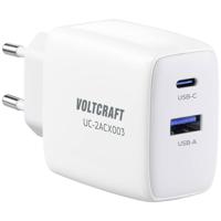 VOLTCRAFT UC-2ACX003 USB-oplader 65 W Binnen Uitgangsstroom (max.) 3.25 A Aantal uitgangen: 2 x USB-C, USB-A GaN - thumbnail