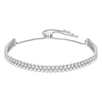 Swarovski 5221397 Armband Subtle Double zilverkleurig-wit - thumbnail