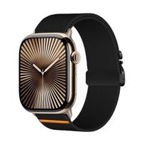 By Qubix - Nylon bandje met Parachute sluiting - Zwart - Compatible met Apple Watch 38mm / 40mm / 41mm / 42mm - Compatible Apple watch bandjes