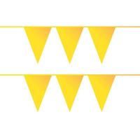 Slingers geel stevig plastic 10 meter