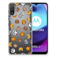 TPU bumper voor Motorola Moto E20 | E40 Dieren Emojis - thumbnail