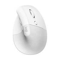 Logitech Lift Vertical Ergonomische Muis, Draadloos, Bluetooth of Logi Bolt USB-ontvanger, Stille klikken, 4 knoppen, compatibel met Windows/macOS/iPadOS, Laptop, PC - Wit