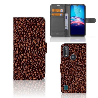 Bookcase Moto E6s Book Cover Koffiebonen