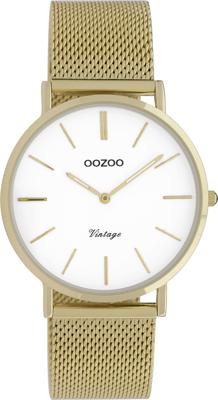 OOZOO Timepieces Horloge Vintage Goud/Wit | C9910