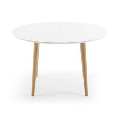 Kave Home Oqui Uitschuifbare Eettafel 120/200 x 90 cm - Wit Kave Home Oqui Uitschuifbare Eettafel 120/200 x 90 cm - Wit