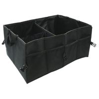 Auto kofferbak organizer tas zwart opvouwbaar 52 x 38 x 26 cm - thumbnail