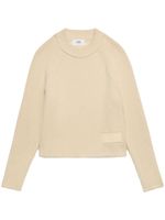 AMI Paris logo-patch knitted jumper - Tons neutres - thumbnail