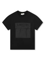 Lanvin Enfant t-shirt en coton biologique à logo brodé - Noir