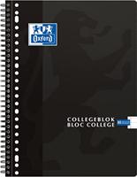 Collegeblok Oxford A4+ 23-gaats lijn 160blz zwart