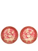 GINORI 1735 assiettes Rubrum en porcelaine (lot de deux) - Rouge