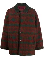 Missoni Pre-Owned manteau en laine à losanges (années 1980) - Vert - thumbnail