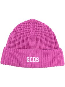 Gcds Kids bonnet en maille à logo brodé - Rose