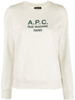 A.P.C. sweat à logo imprimé - Tons neutres - thumbnail