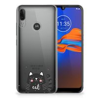 Motorola Moto E6 Plus Telefoonhoesje met Naam Cat Good Day