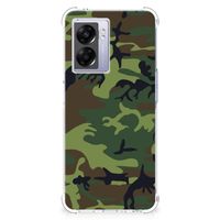 OPPO A77 5G | A57 5G Doorzichtige Silicone Hoesje Army Dark