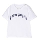 Palm Angels Kids t-shirt en coton à logo imprimé - Blanc