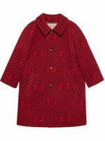 Gucci Kids manteau à logo imprimé - Rouge