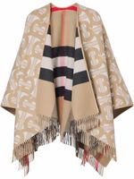 Burberry cape réversible à motif monogrammé - Marron