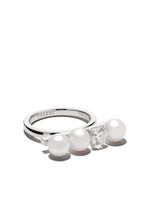 TASAKI bague Collection Line Balance Solo en or blanc 18ct et ornée de diamant - Argent