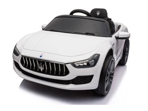 Maserati Ghibli, 12v elektrische kinderauto, rubberen banden, leder zitje.