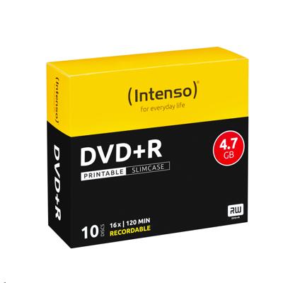 Intenso 4811652 DVD+R disc 4.7 GB 10 stuk(s) Slimcase Bedrukbaar