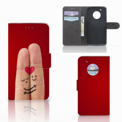 Motorola Moto G5 Plus Wallet Case met Pasjes Liefde - Origineel Romantisch Cadeau
