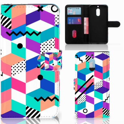 Nokia 6 Bookcase Blokken Kleurrijk
