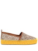 Tory Burch espadrilles à logo imprimé - Marron