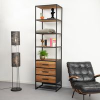 Sohome Boekenkast Manilla Teak, 60 x 220cm - Bruin