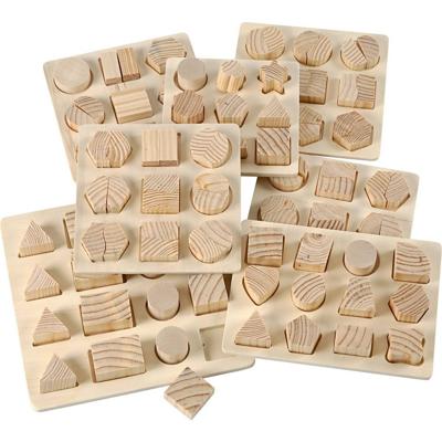 Creotime Vormenpuzzel Triplex Junior Hout 7 Stuks