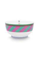 Pip Studio Pip Chique Stripes Kom Roze/Groen 15.5cm