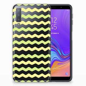 Samsung Galaxy A7 (2018) TPU bumper Waves Yellow