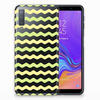 Samsung Galaxy A7 (2018) TPU bumper Waves Yellow - thumbnail