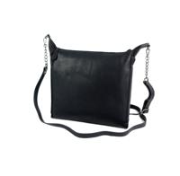 Dames schoudertas ritstas zwart