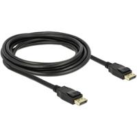 Delock 83807 DisplayPort-kabel DisplayPort Aansluitkabel DisplayPort-stekker, DisplayPort-stekker 3.00 m Zwart Vergulde steekcontacten - thumbnail