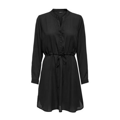 ONLY semi-transparante blousejurk ONLCORY met plooien zwart ONLY semi-transparante blousejurk ONLCORY met plooien zwart