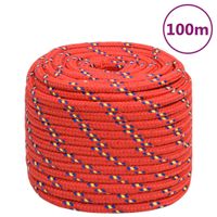 Boottouw 18 mm 100 m polypropyleen rood