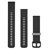 Garmin Quick release, Horlogeband, Siliconen, 20 mm, Zwart, Geschikt voor Vivoactive 5