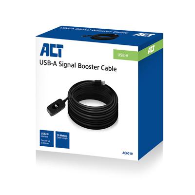 AC6010 - USB-verlengkabel - USB (M) naar USB (F) - USB 2.0 - 10 m - zwart AC6010 - USB-verlengkabel - USB (M) naar USB (F) - USB 2.0 - 10 m - zwart