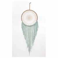 Macramé Dromenvanger Rond Crème-Turquoise (97 x 33 x 0.5 cm) - thumbnail