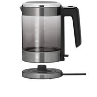 WMF Küchenminis Glazen waterkoker (1900 Watt, 1,0 l, draadloos, waterniveau-indicator, kalkwaterfilter, automatische kookstop) grafiet