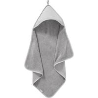 Cottonbaby Badcape Diamantwafel Junior 75 Cm Katoen Grijs