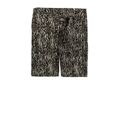 Garcia straight fit short met all over print zwart