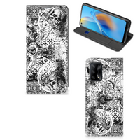 Mobiel BookCase OPPO A74 4G Skulls Angel - thumbnail