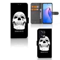 Telefoonhoesje met Naam OPPO Reno8 Pro Skull Eyes