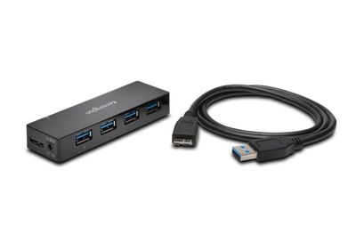 Kensington UH4000C 4 Port Hub USB 3.0-hub 4 poorten Zwart