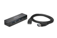 Kensington UH4000C 4 Port Hub USB 3.0-hub 4 poorten Zwart - thumbnail